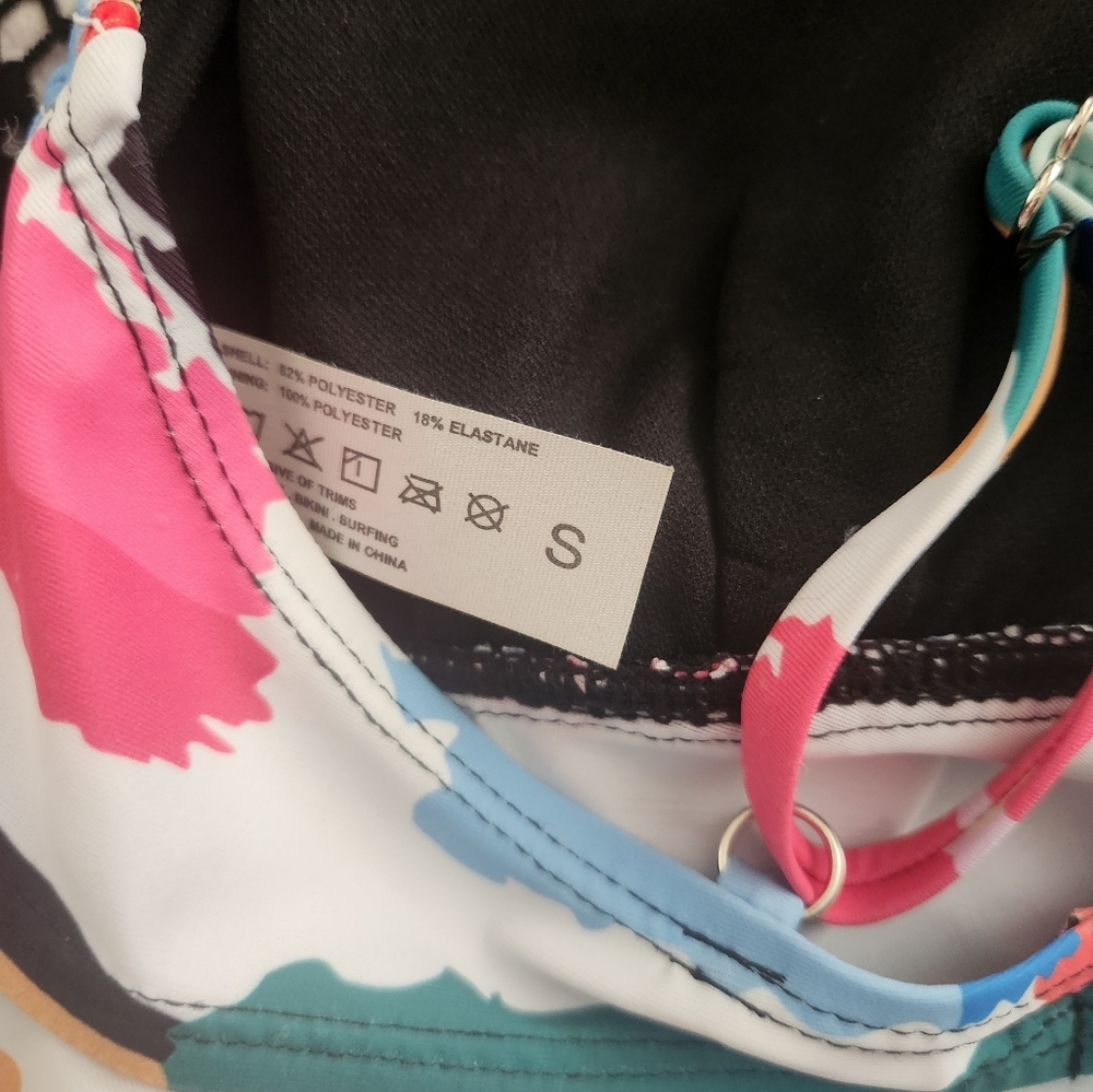 Fun & Flirty Colorful Crop Top Tankini - Picture 8 of 9